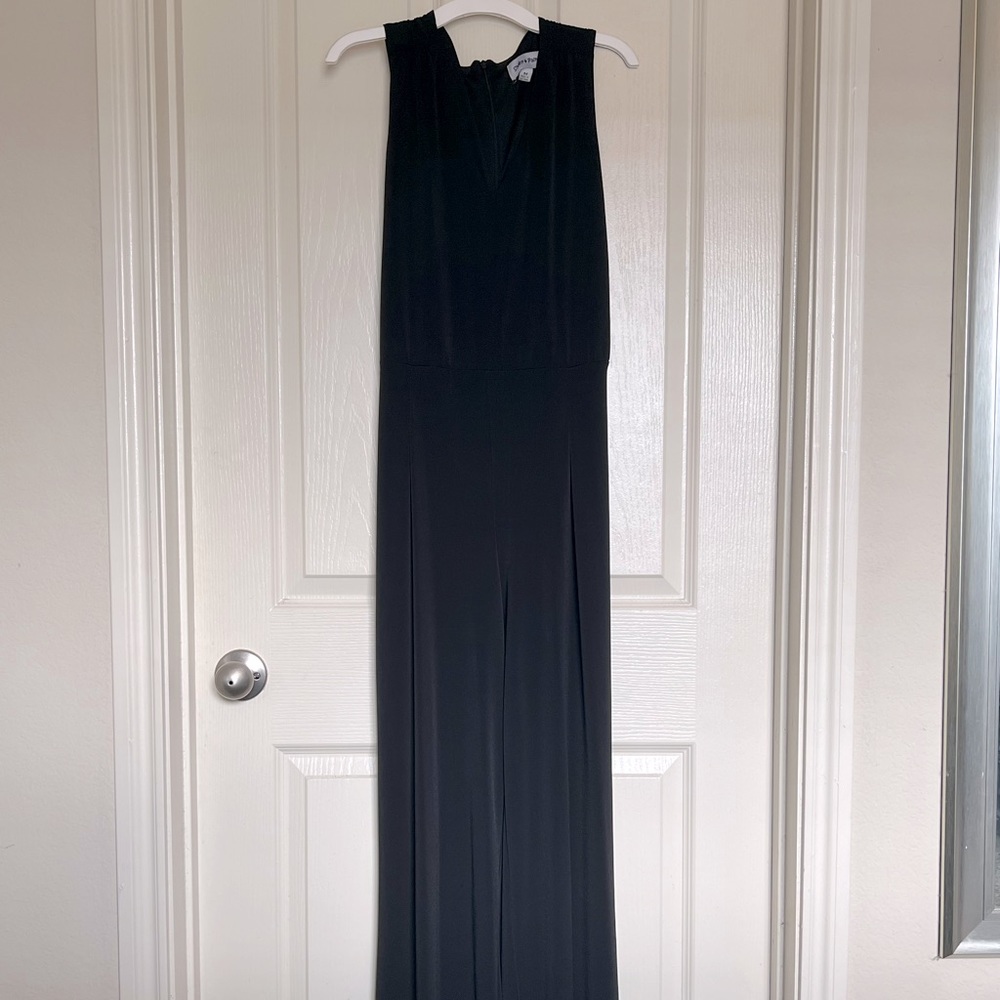 Black Vneck Jumpsuit